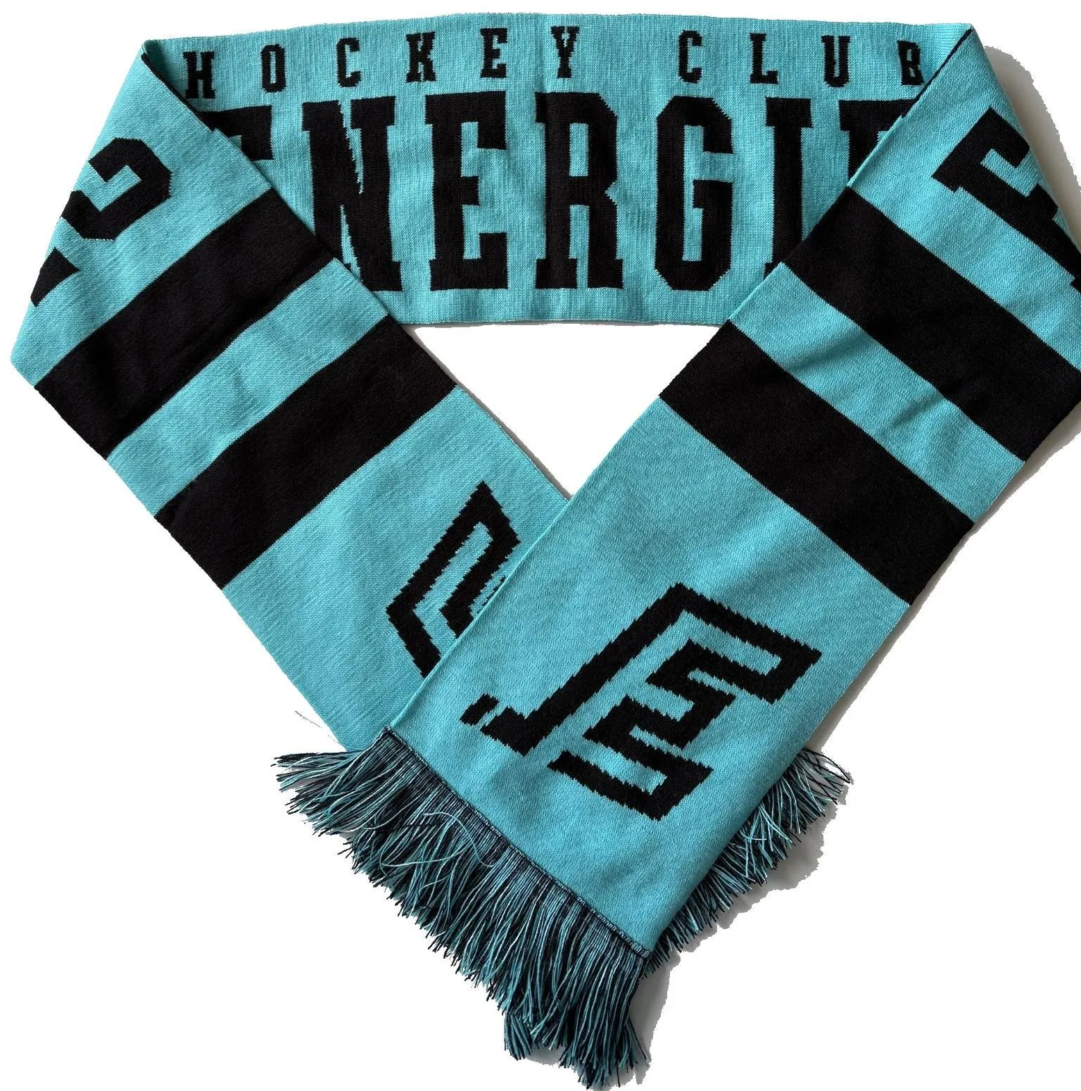 Šála 25-26 černo-tyrkysová