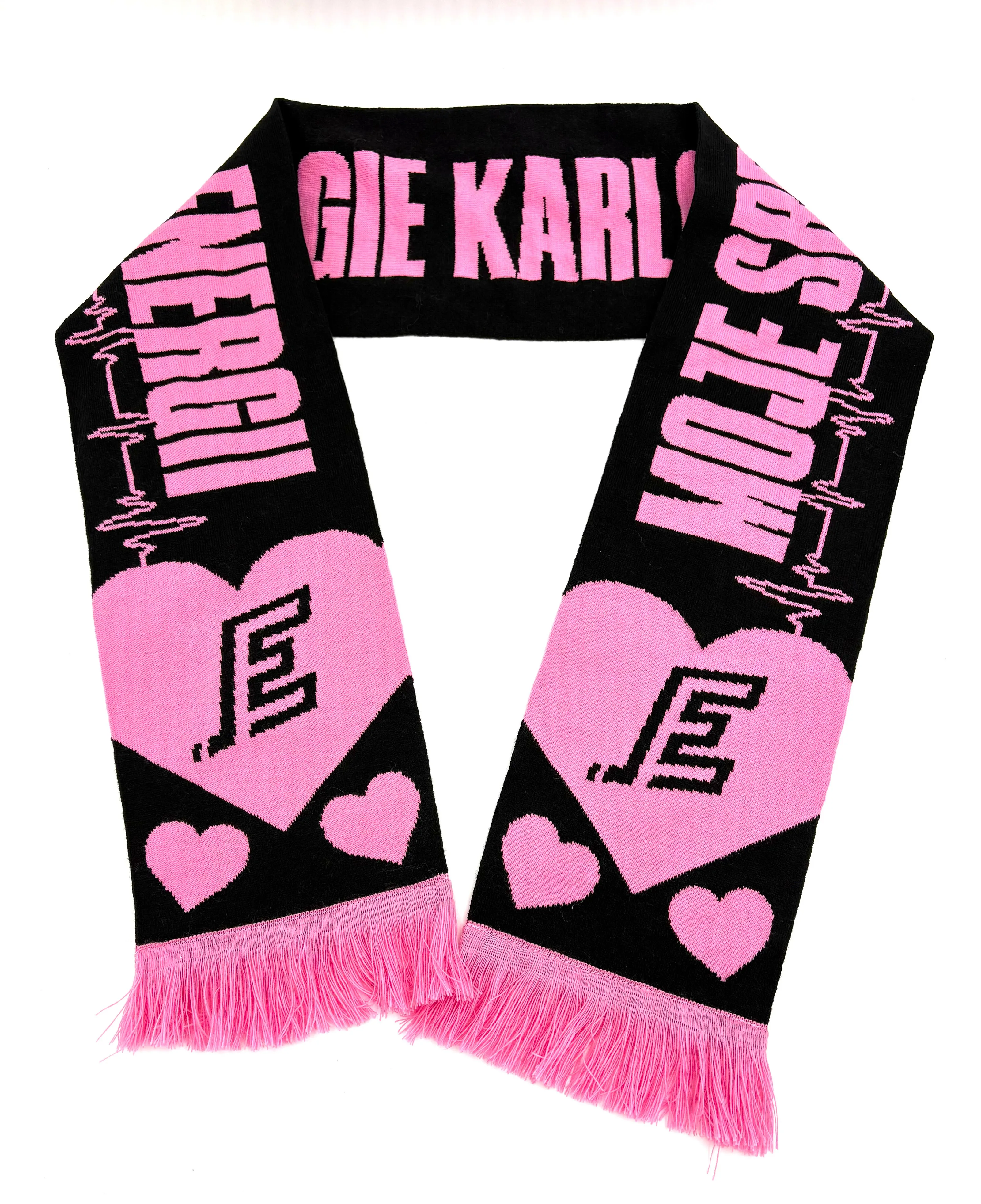 Šála 25-26 černo růžová